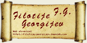 Filotije Georgijev vizit kartica
